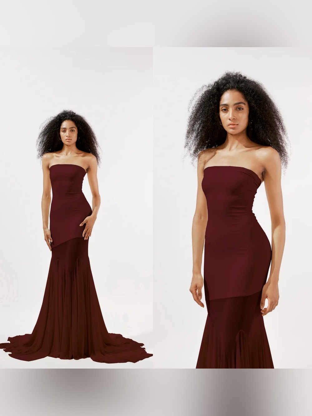 NWT DEME BY GABRIELA DAHLIA Strapless gown in Burgundy
